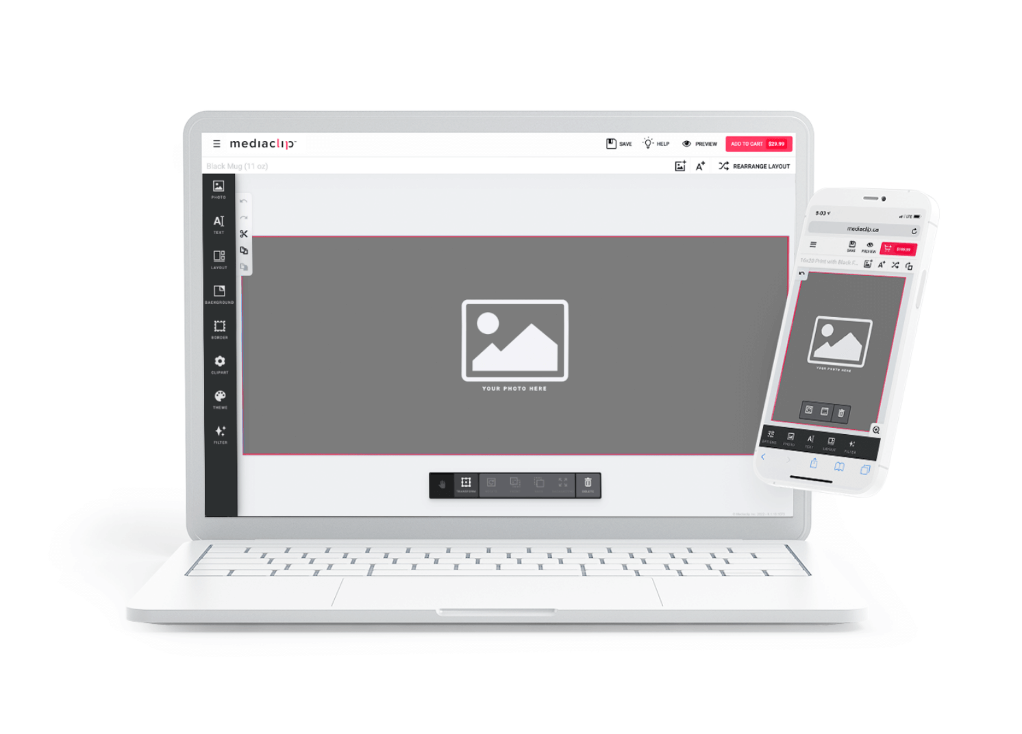 Interface responsive