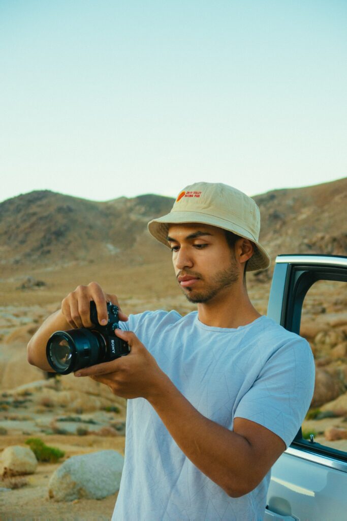 man taking photo